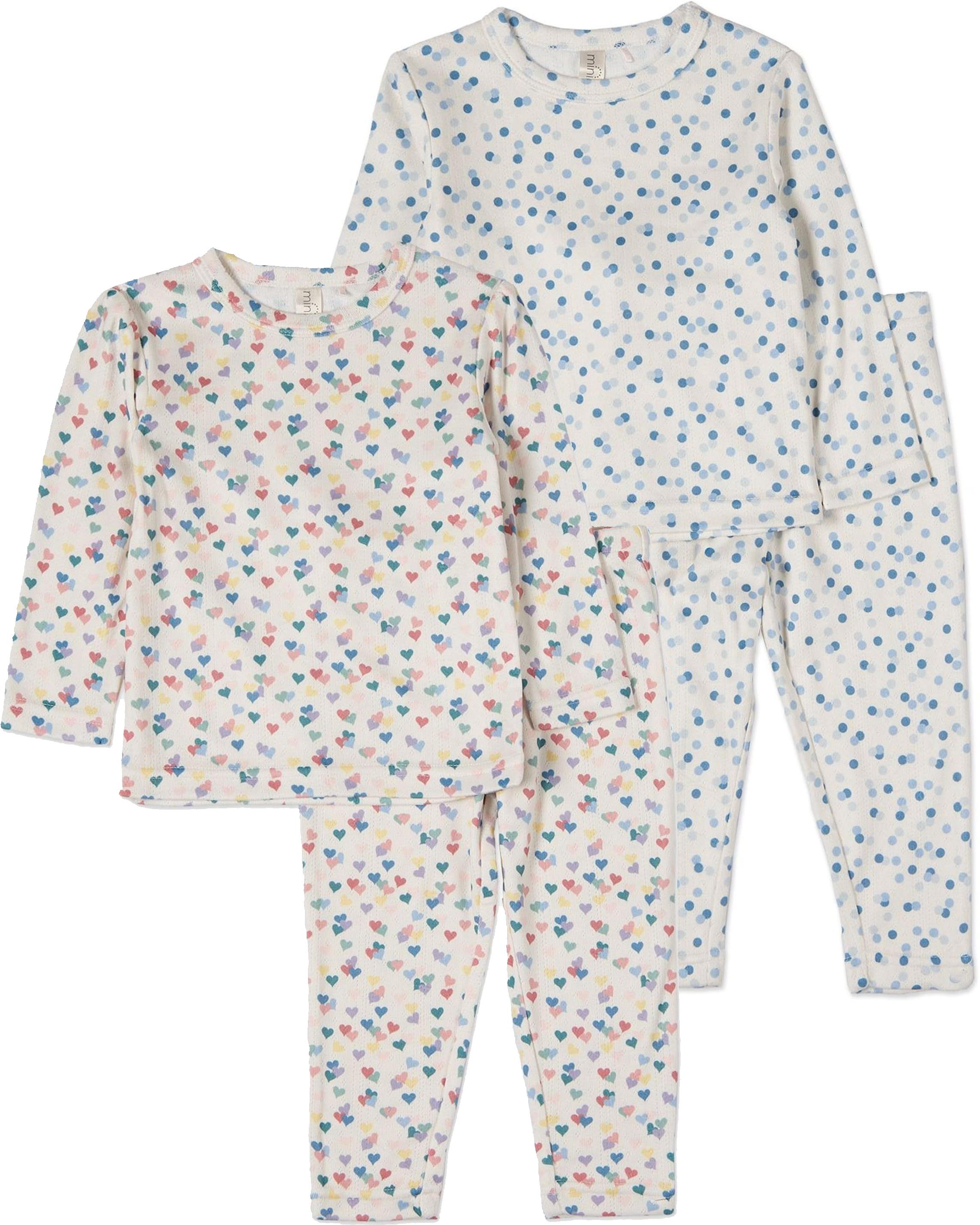 MiniMoi by Memoi Boys Girls Confetti Pointelle Cotton Pajamas - IBP09640/IBP09641