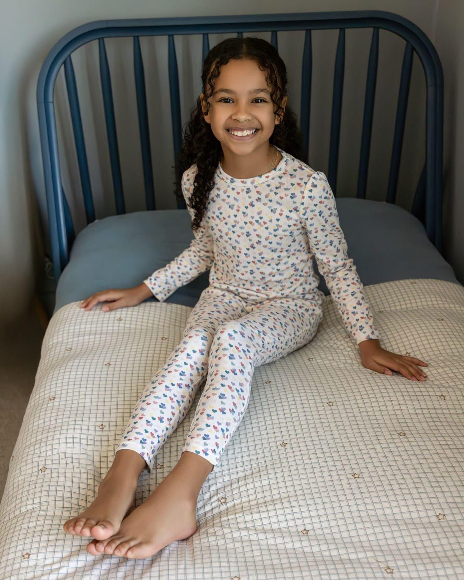 MiniMoi by Memoi Boys Girls Confetti Pointelle Cotton Pajamas - IBP09640/IBP09641