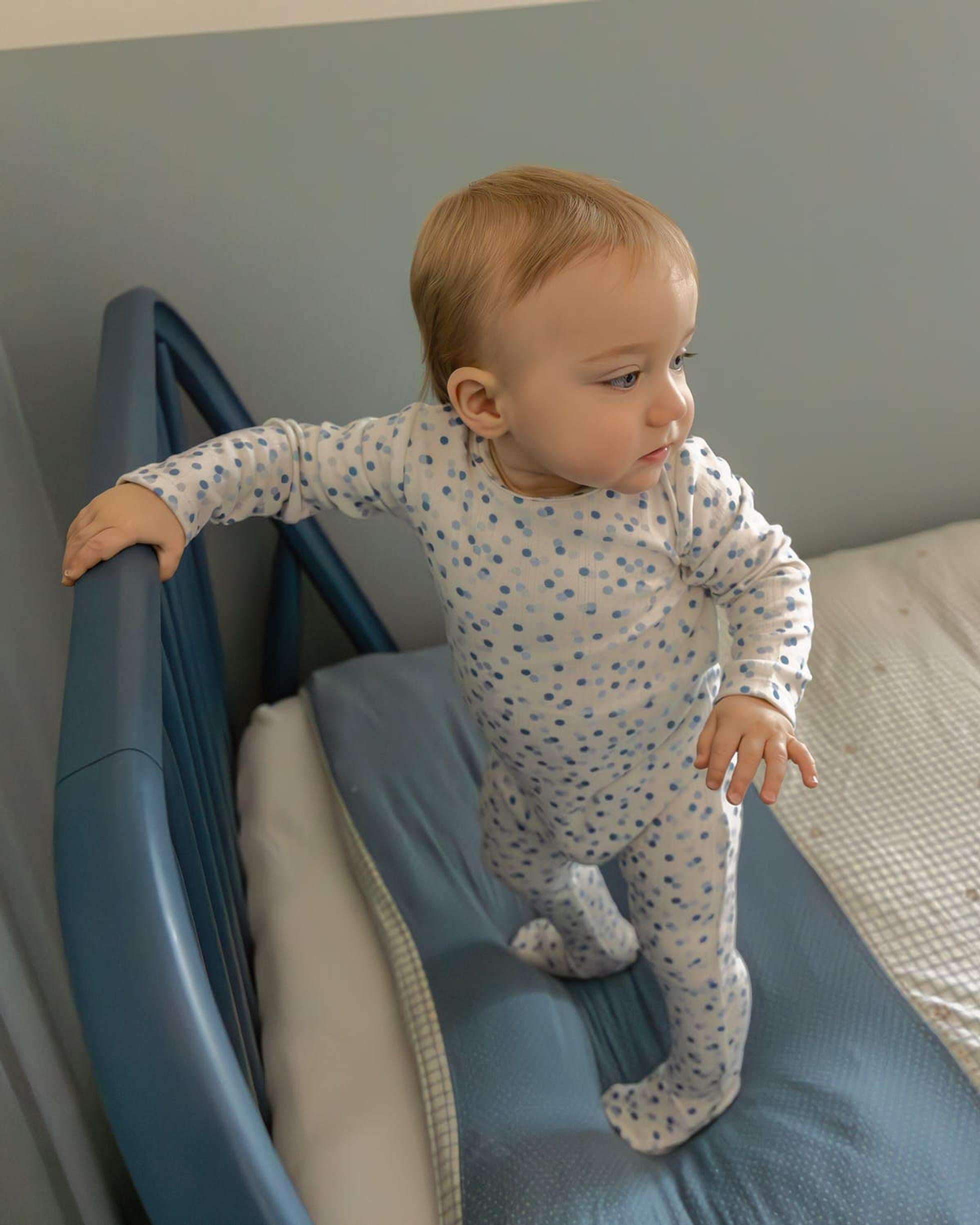 MiniMoi by Memoi Baby Boys Girls Confetti Pointelle Cotton Stretchie - IAA09638/IAA09639