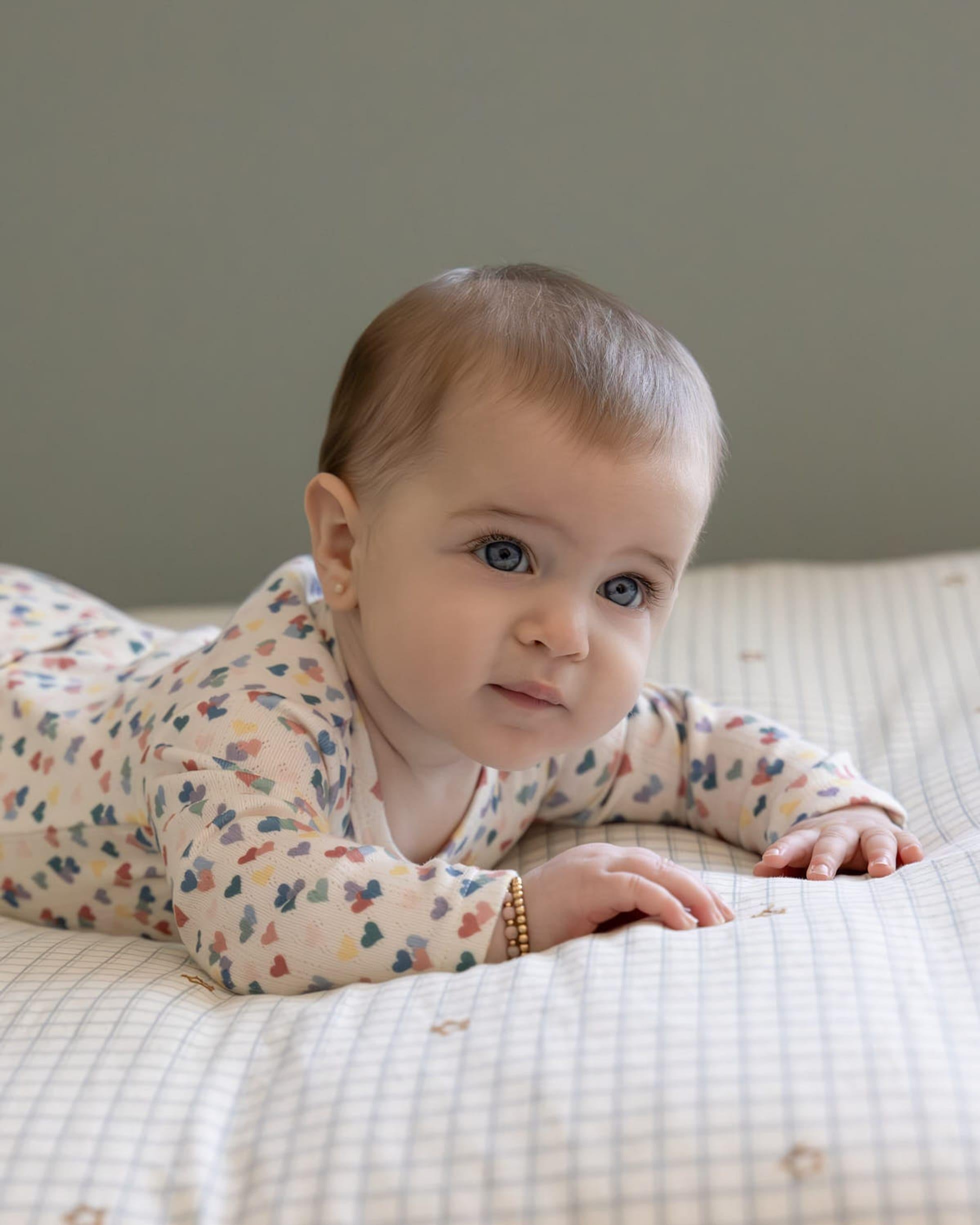 MiniMoi by Memoi Baby Boys Girls Confetti Pointelle Cotton Stretchie - IAA09638/IAA09639