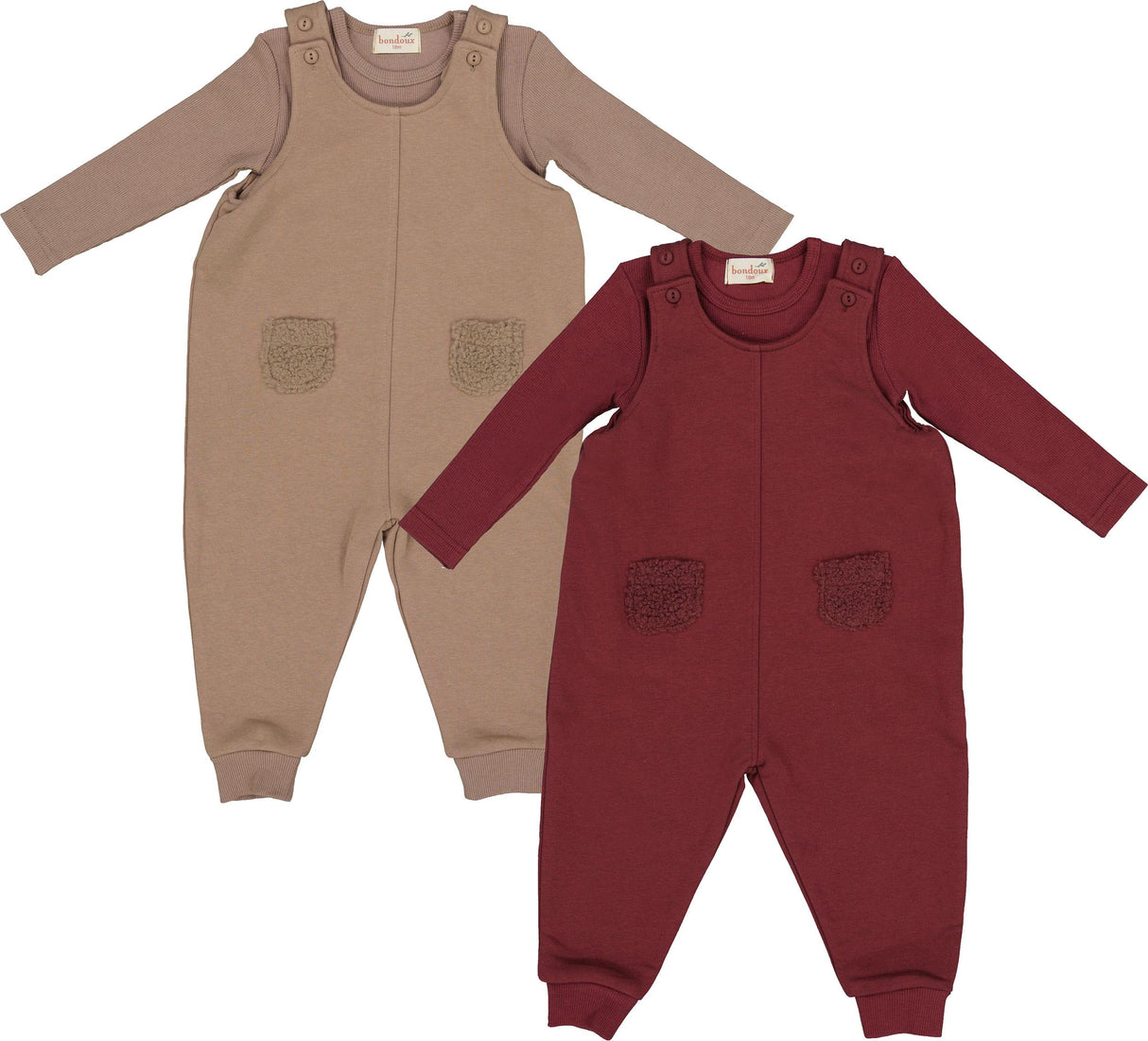 Bondoux Bebe Baby Boys Girls Sherpa Pocket Outfit - W26-261B Bondoux Bebe Baby Boys Girls Sherpa Pocket Outfit - W26-261B