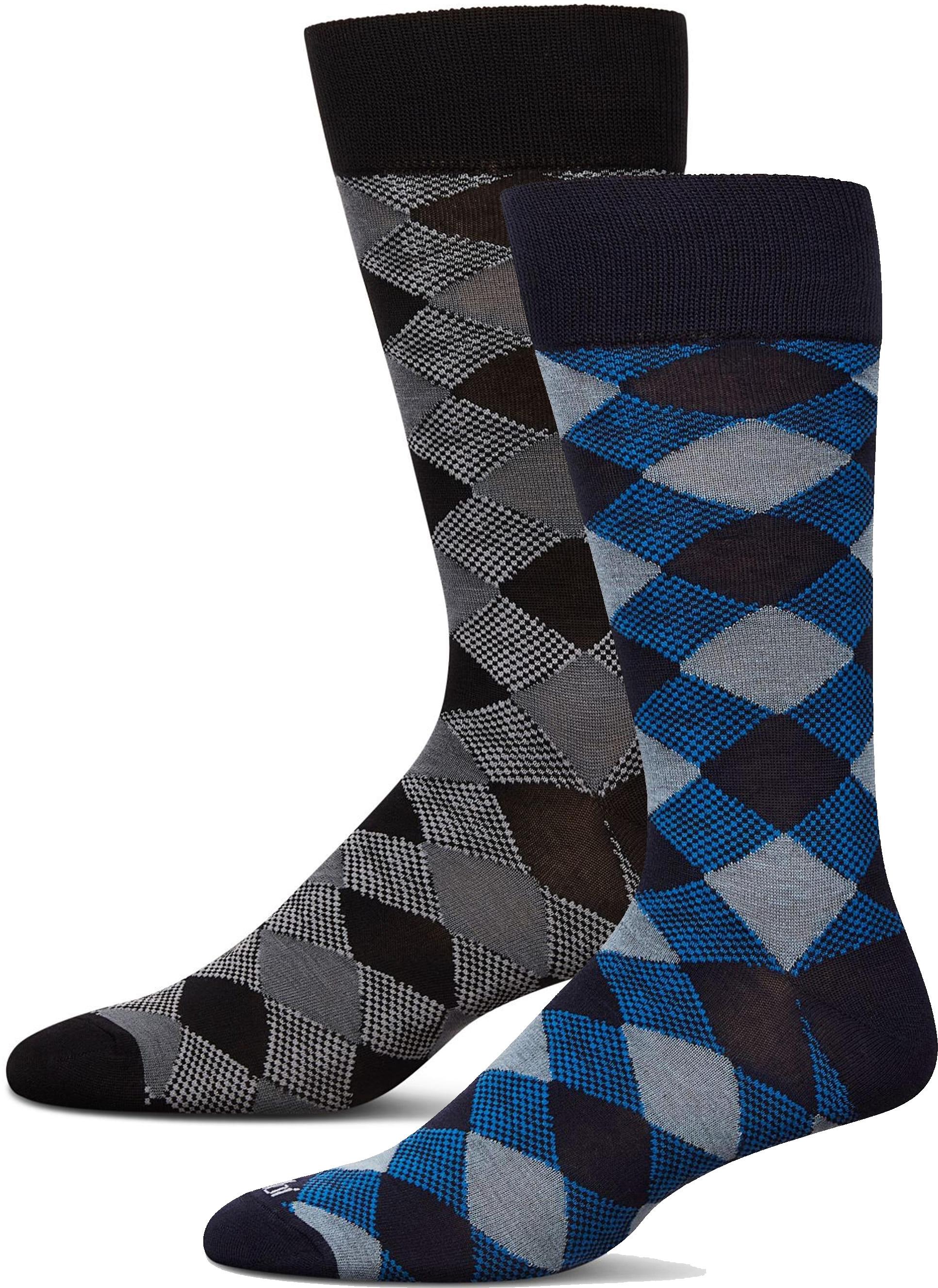 Memoi Mens Argyle Bamboo Dress Socks - ACV09013