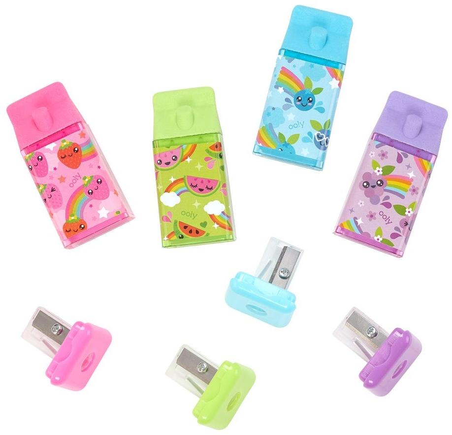 ooly Juicy Box Scented Sharpener + Eraser - 112-108 ooly Juicy Box Scented Sharpener + Eraser - 112-108