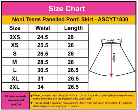 Noni Teens Panelled Ponti Skirt - ASCYT1830