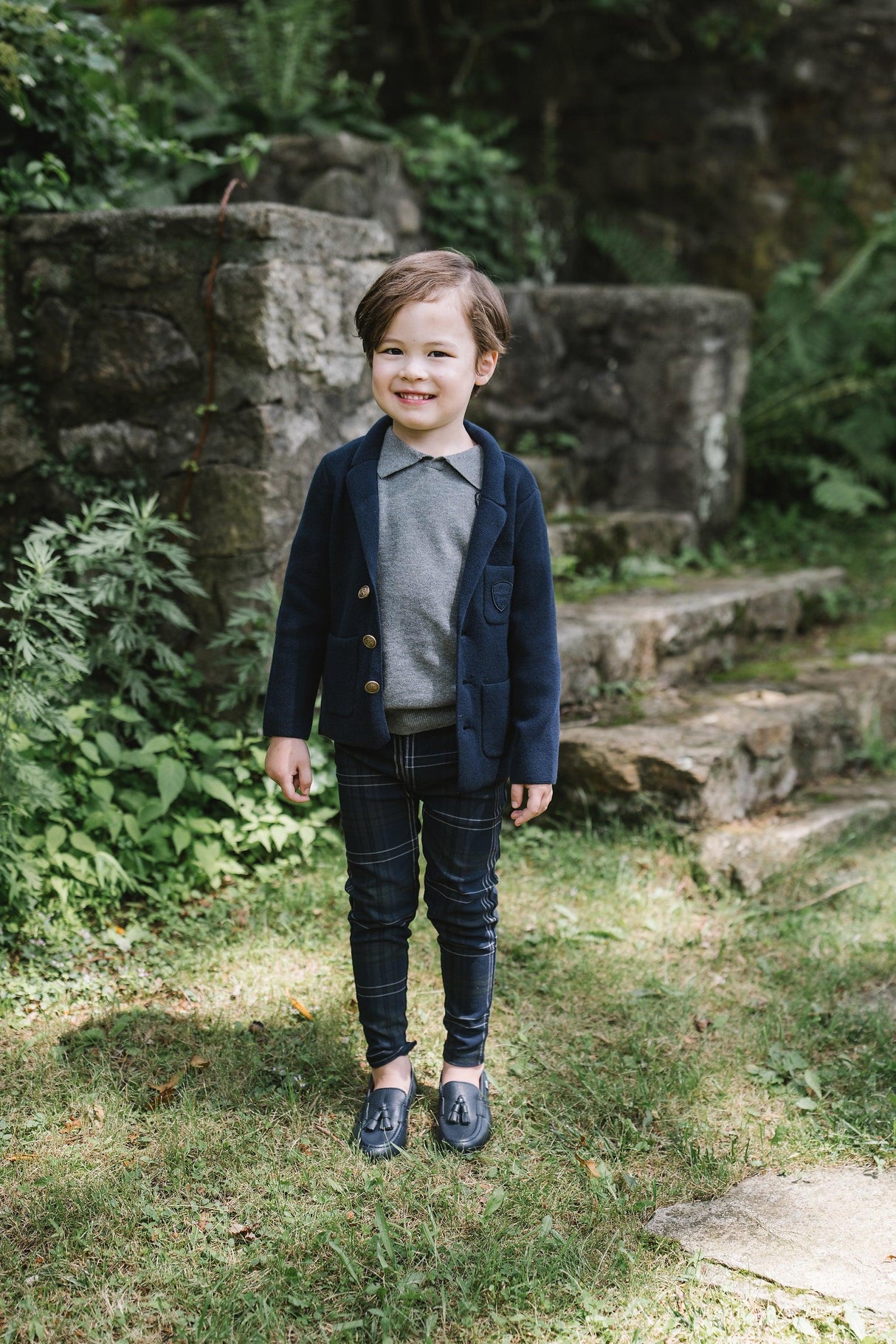 Analogie by Lil Legs Knit Collection Boys Crest Blazer - DCKB Analogie by Lil Legs Knit Collection Boys Crest Blazer - DCKB