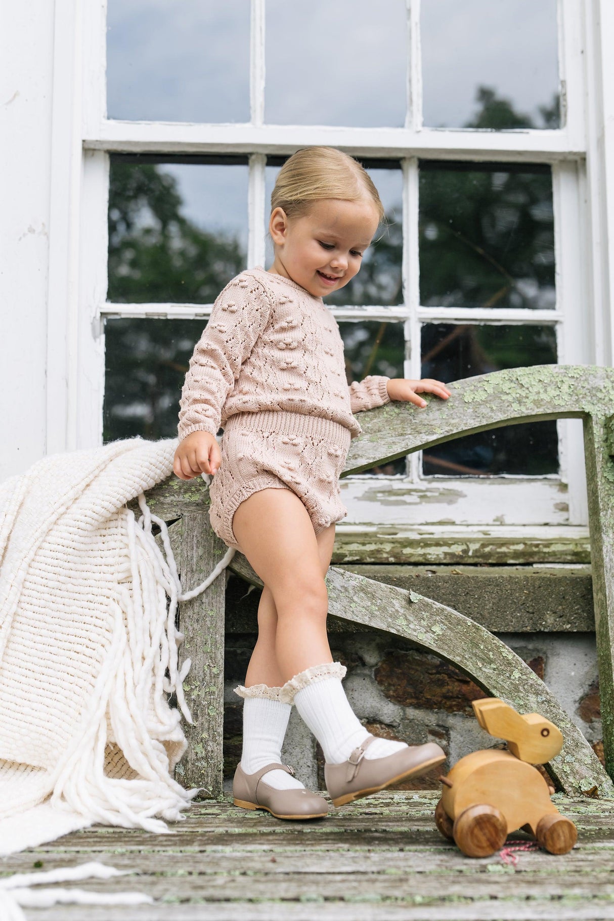 Analogie by Lil Legs Knit Collection Baby Girls Romper - BBKR Analogie by Lil Legs Knit Collection Baby Girls Romper - BBKR