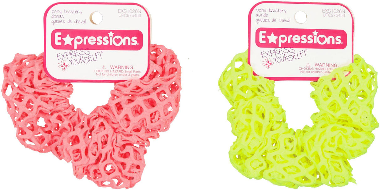 Expressions Neon Mesh Scrunchy - EXS1026 Expressions Neon Mesh Scrunchy - EXS1026