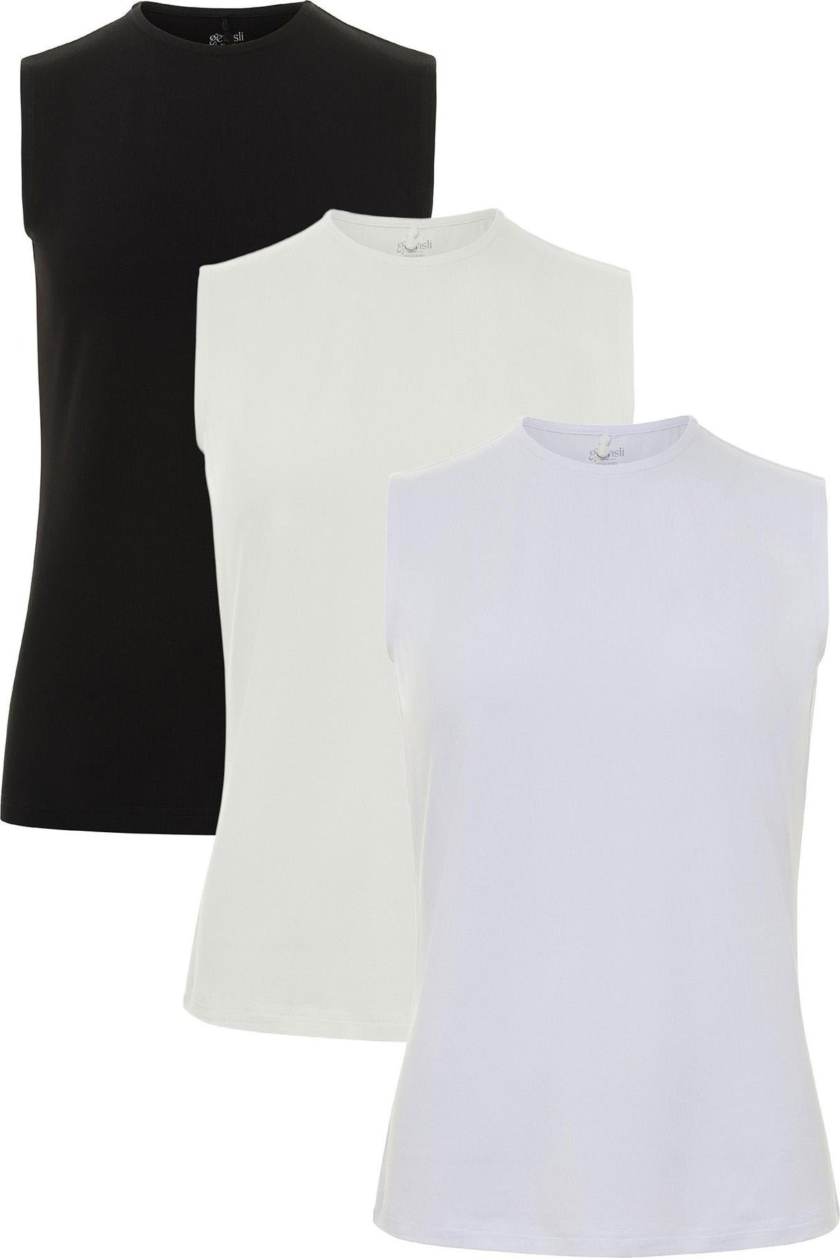 Gemsli Womens Sleeveless Modal Shell w/ Adjust-A-Neck - SH367 Gemsli Womens Sleeveless Modal Shell w/ Adjust-A-Neck - SH367