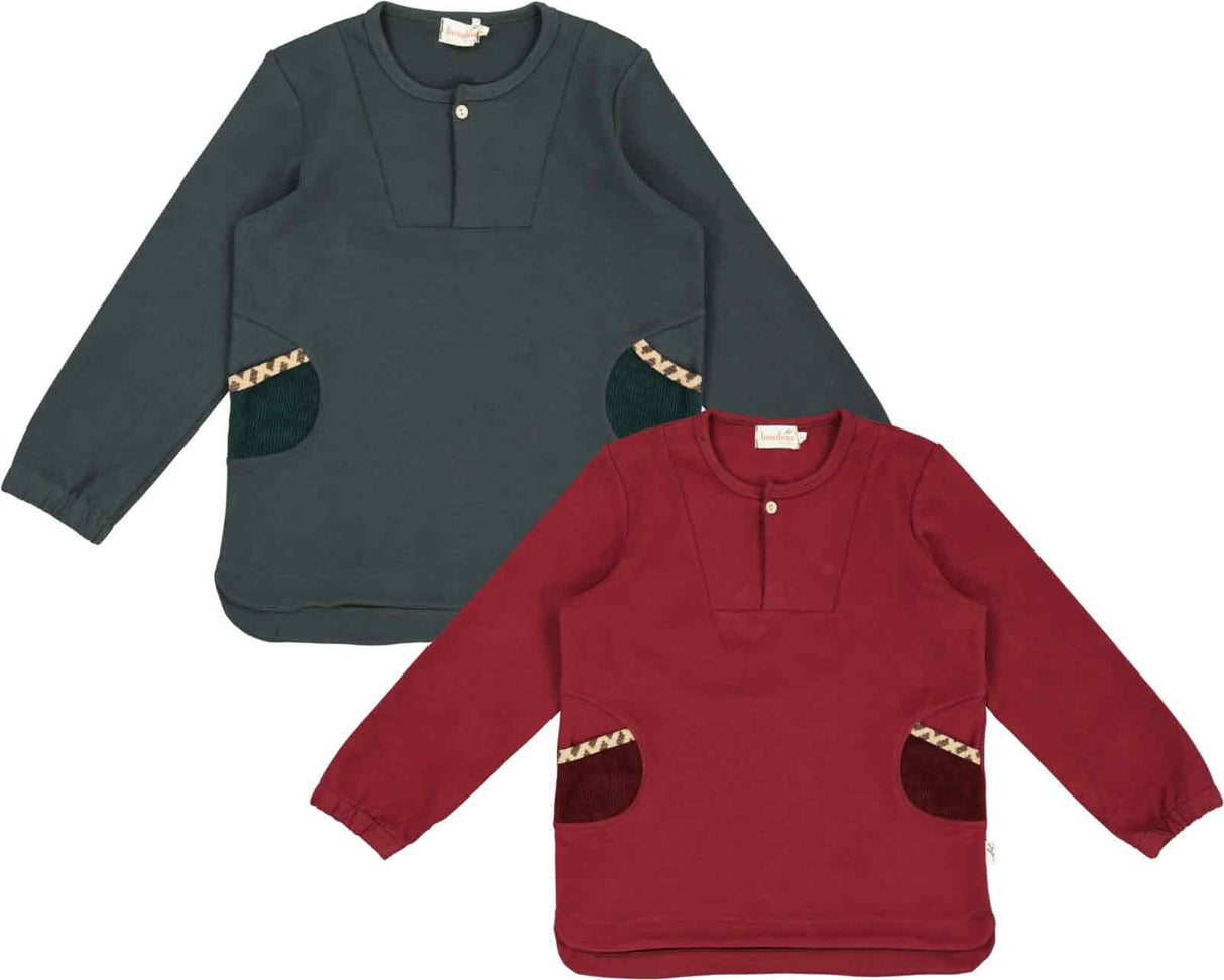 Bondoux Bebe Boys Girls Corduroy Long Sleeve Pocket Shirt - 427 Bondoux Bebe Boys Girls Corduroy Long Sleeve Pocket Shirt - 427