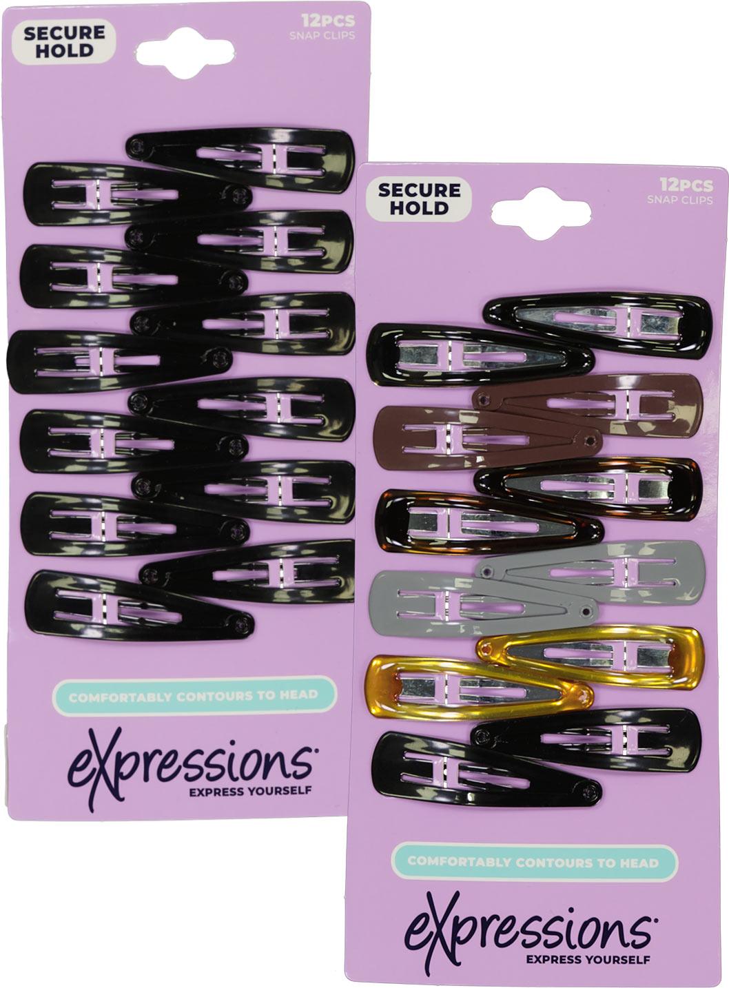 Expressions Snap Clips 12 Pack - AL9915A Expressions Snap Clips 12 Pack - AL9915A