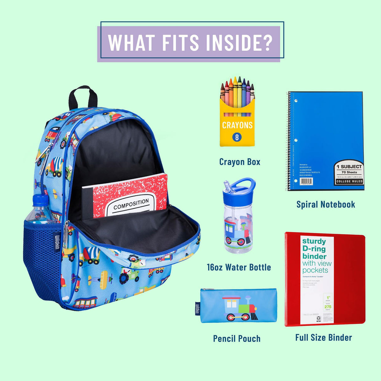 Wildkin Trains, Planes & Trucks Backpack - 14079 Wildkin Trains, Planes & Trucks Backpack - 14079