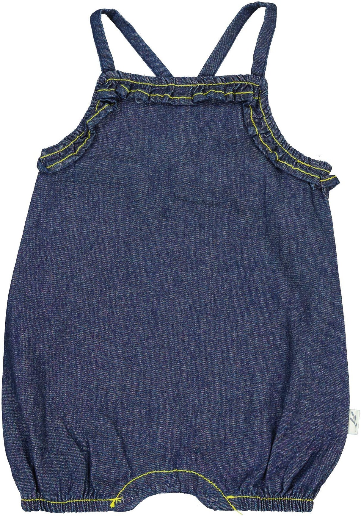 Bondoux Bebe Baby Girls Denim Stitch Romper - S25-233BG Bondoux Bebe Baby Girls Denim Stitch Romper - S25-233BG