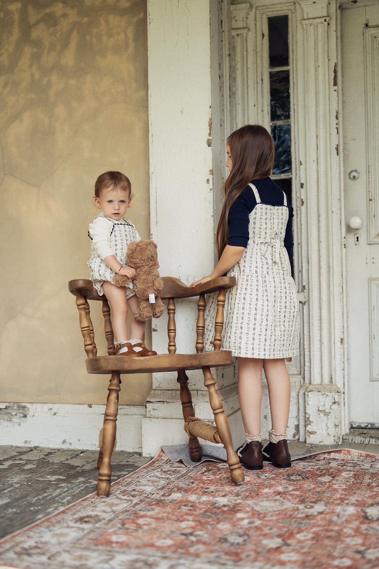 Charlotte & George Girls Stripe Floral Quilted Jumper - WB5CP7246J Charlotte & George Girls Stripe Floral Quilted Jumper - WB5CP7246J