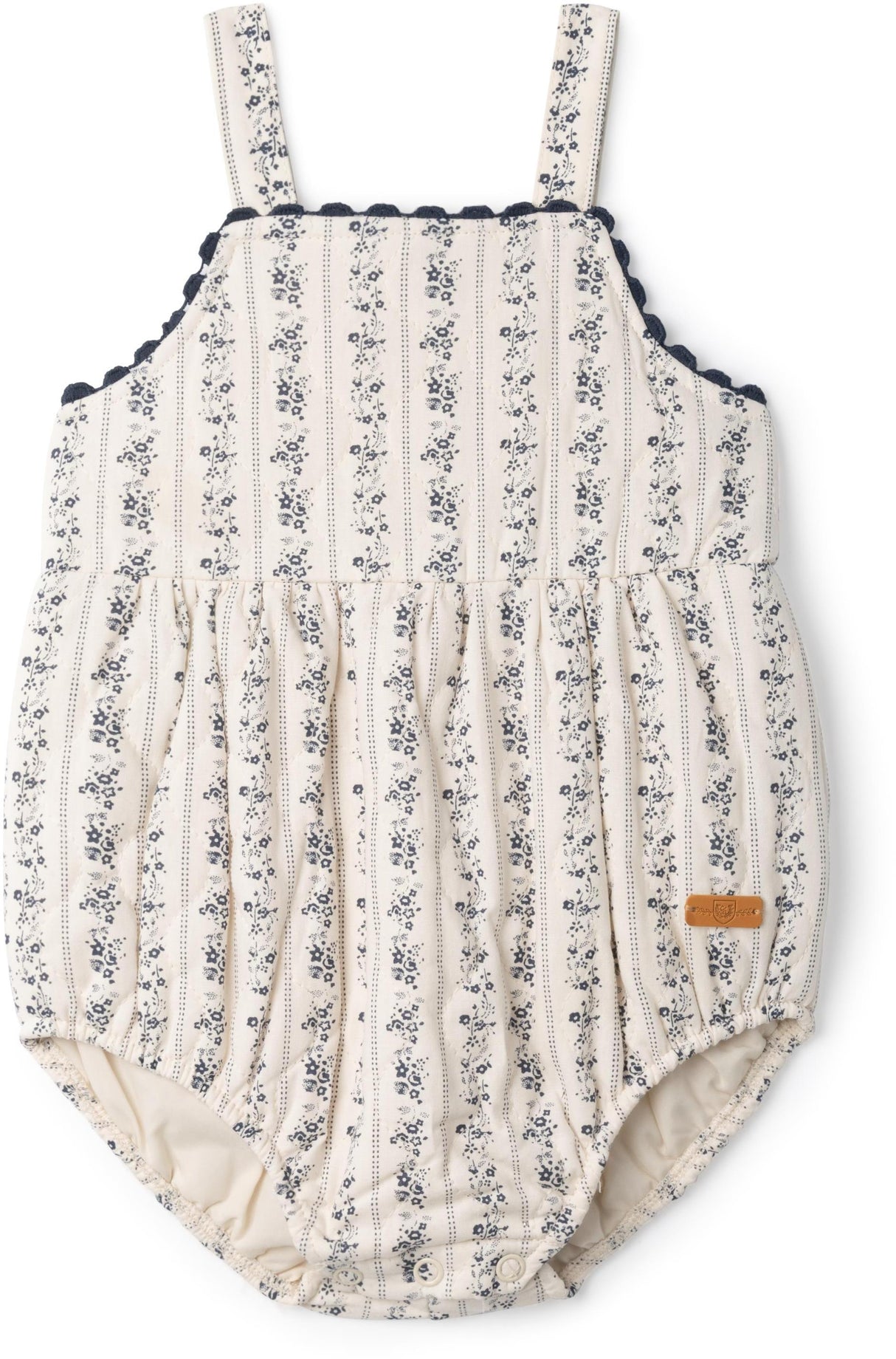 Charlotte & George Baby Girls Floral Stripe Quilted Romper - WB5CP7246O Charlotte & George Baby Girls Floral Stripe Quilted Romper - WB5CP7246O