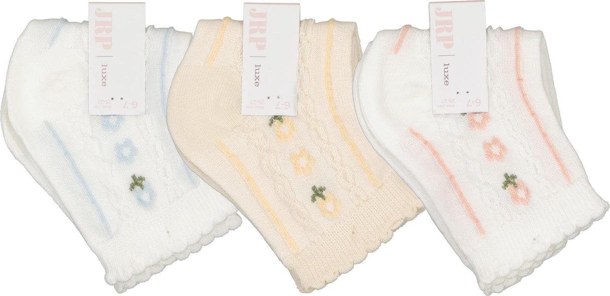 JRP Girls Vintage Roses Midcalf Crew Socks - MCR JRP Girls Vintage Roses Midcalf Crew Socks - MCR