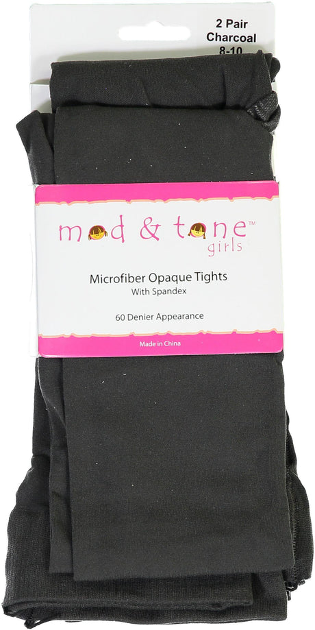 Mod & Tone Girls Microfiber Tights 2 Pack - 672