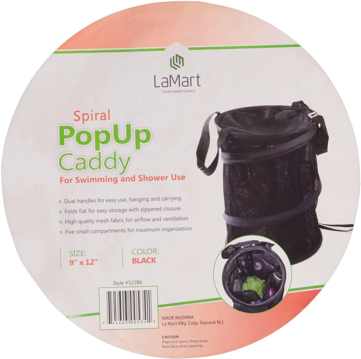 La Mart Spiral PopUp Shower Caddy - 522 La Mart Spiral PopUp Shower Caddy - 522