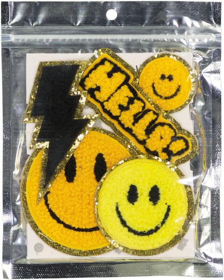 Bari Lynn Adhesive Patch 5 Pack - RPATCHPCK SMILEY