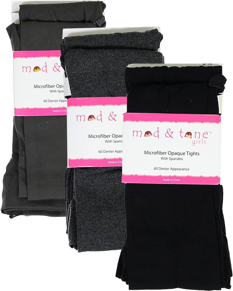 Mod & Tone Girls Microfiber Tights 2 Pack - 672 Mod & Tone Girls Microfiber Tights 2 Pack - 672