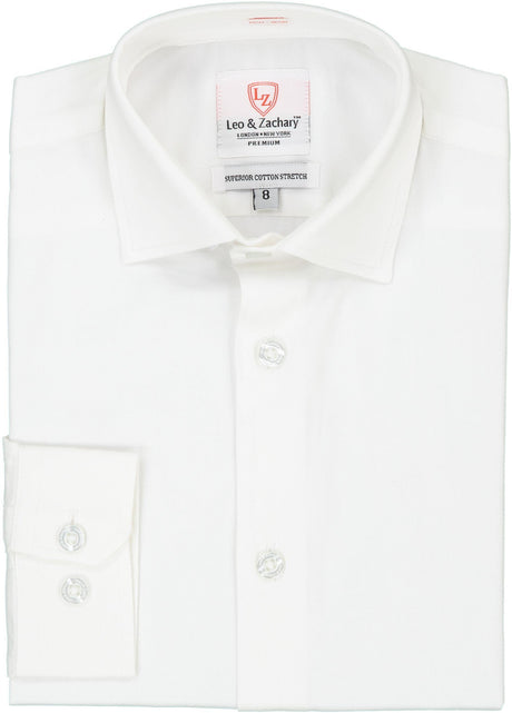 Leo & Zachary Boys Long Sleeve Twill Dress Shirt - P5590 Leo & Zachary Boys Long Sleeve Twill Dress Shirt - P5590