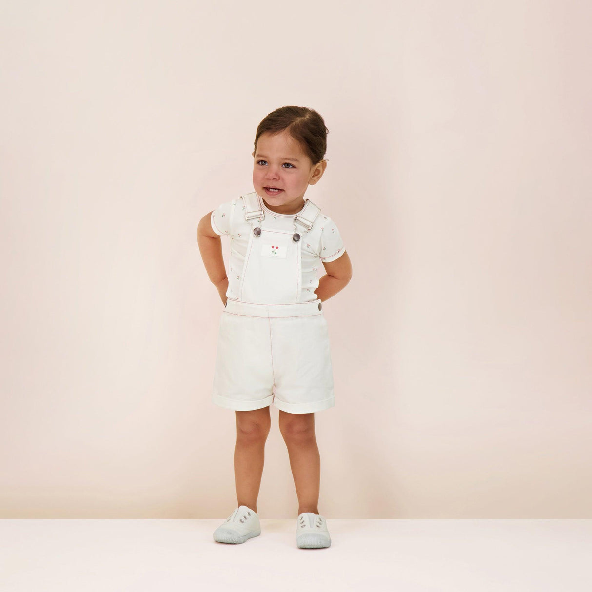 Analogie by Lil Legs Graphic Denim Collection Girls Cherry Floral Overall - GDCFO Analogie by Lil Legs Graphic Denim Collection Girls Cherry Floral Overall - GDCFO