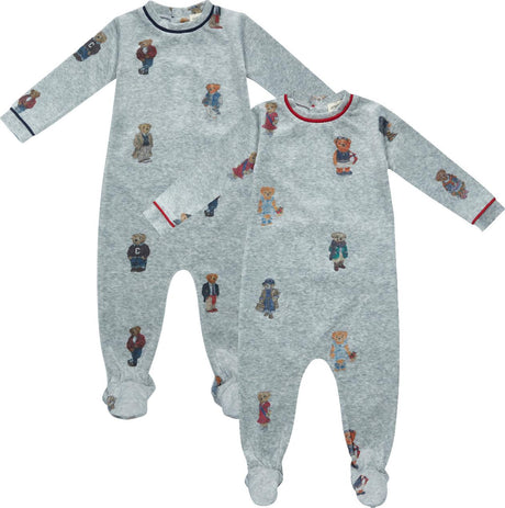 Crew Lounge Baby Boys Girls Velour Ribbed Bear Stretchie - SG3000 Crew Lounge Baby Boys Girls Velour Ribbed Bear Stretchie - SG3000