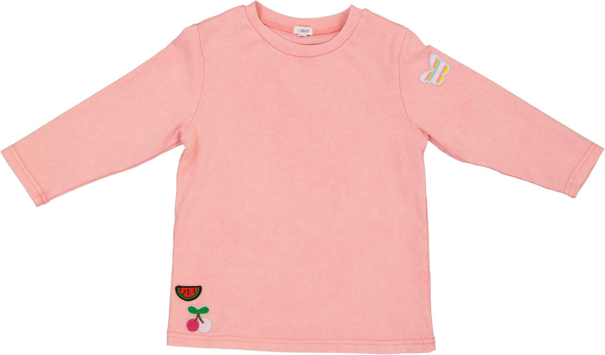 Bonjoy Girls Washed Patch 3/4 Sleeve T-shirt - BTSS26051LT Bonjoy Girls Washed Patch 3/4 Sleeve T-shirt - BTSS26051LT