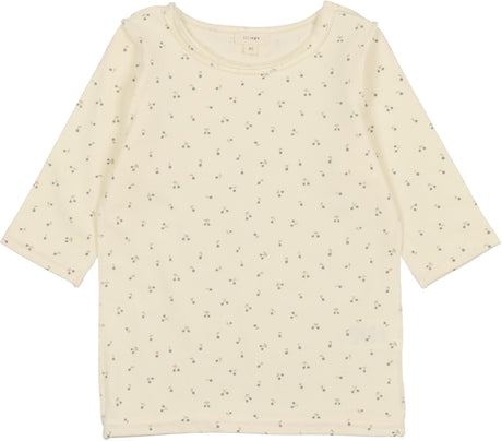 Lil Legs Printed Collection Girls 3/4 Sleeve T-shirt Tee
