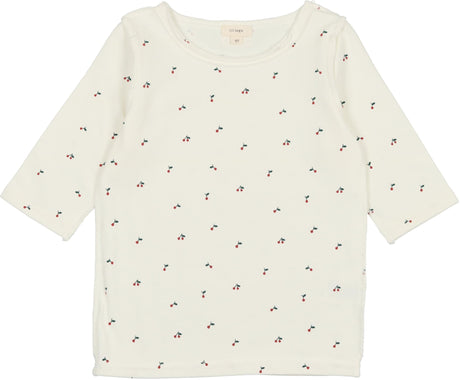 Lil Legs Printed Collection Girls 3/4 Sleeve T-shirt Tee