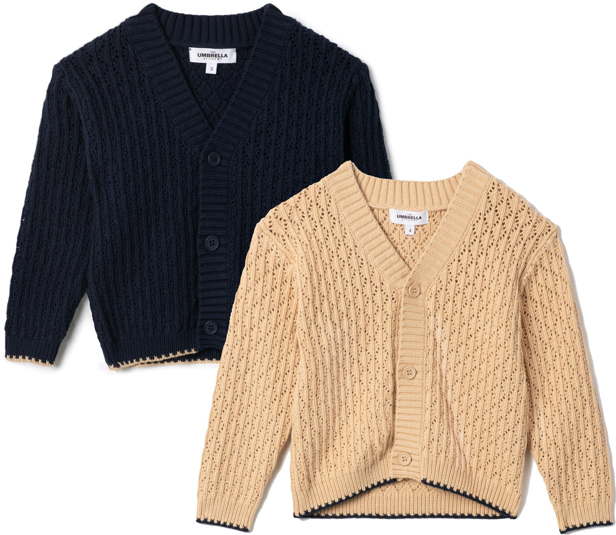 The Umbrella Academy Boys Pointelle Knit Cardigan - WB5CY2775 The Umbrella Academy Boys Pointelle Knit Cardigan - WB5CY2775