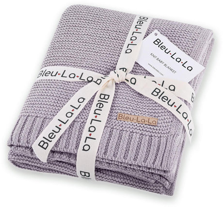 Bleu La La Unisex Baby Blanket - Knit