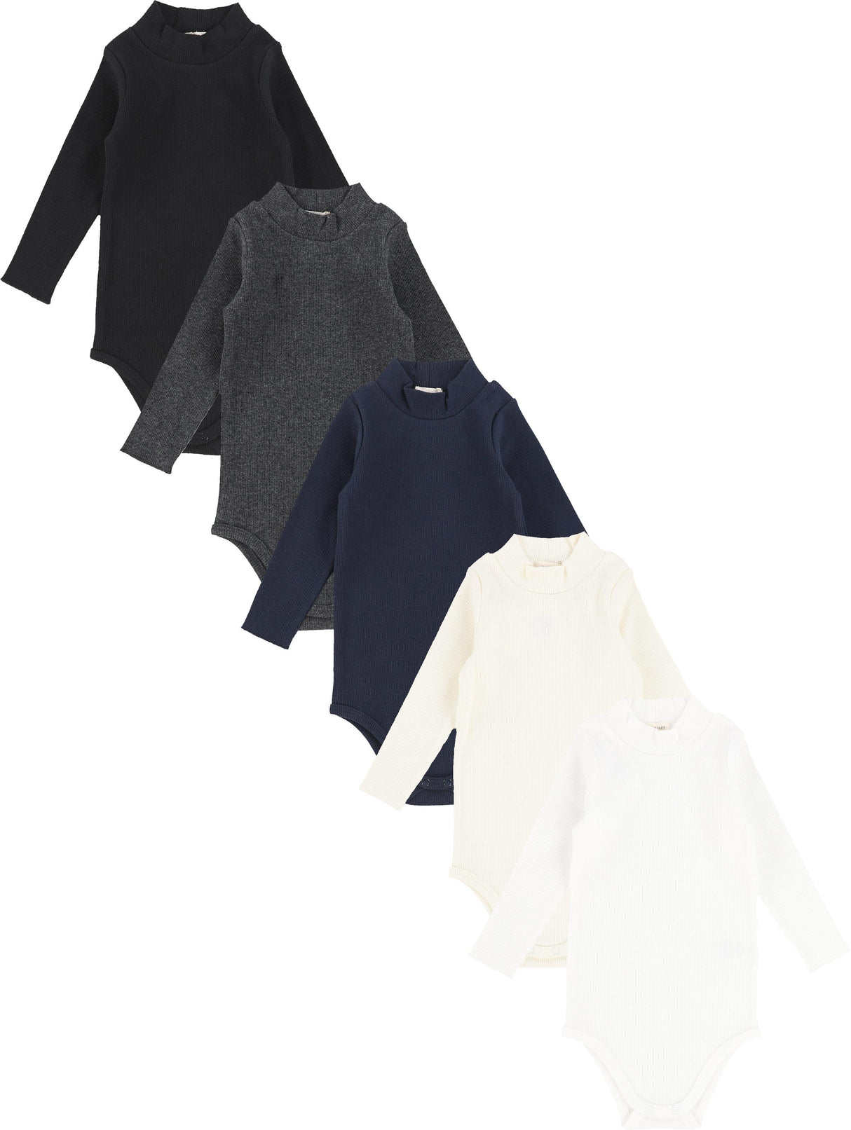 Lil Legs Ribbed Basic Collection Baby Toddler Boys Girls Mock Neck Turtleneck Bodysuit Onesie - MNO Lil Legs Ribbed Basic Collection Baby Toddler Boys Girls Mock Neck Turtleneck Bodysuit Onesie - MNO