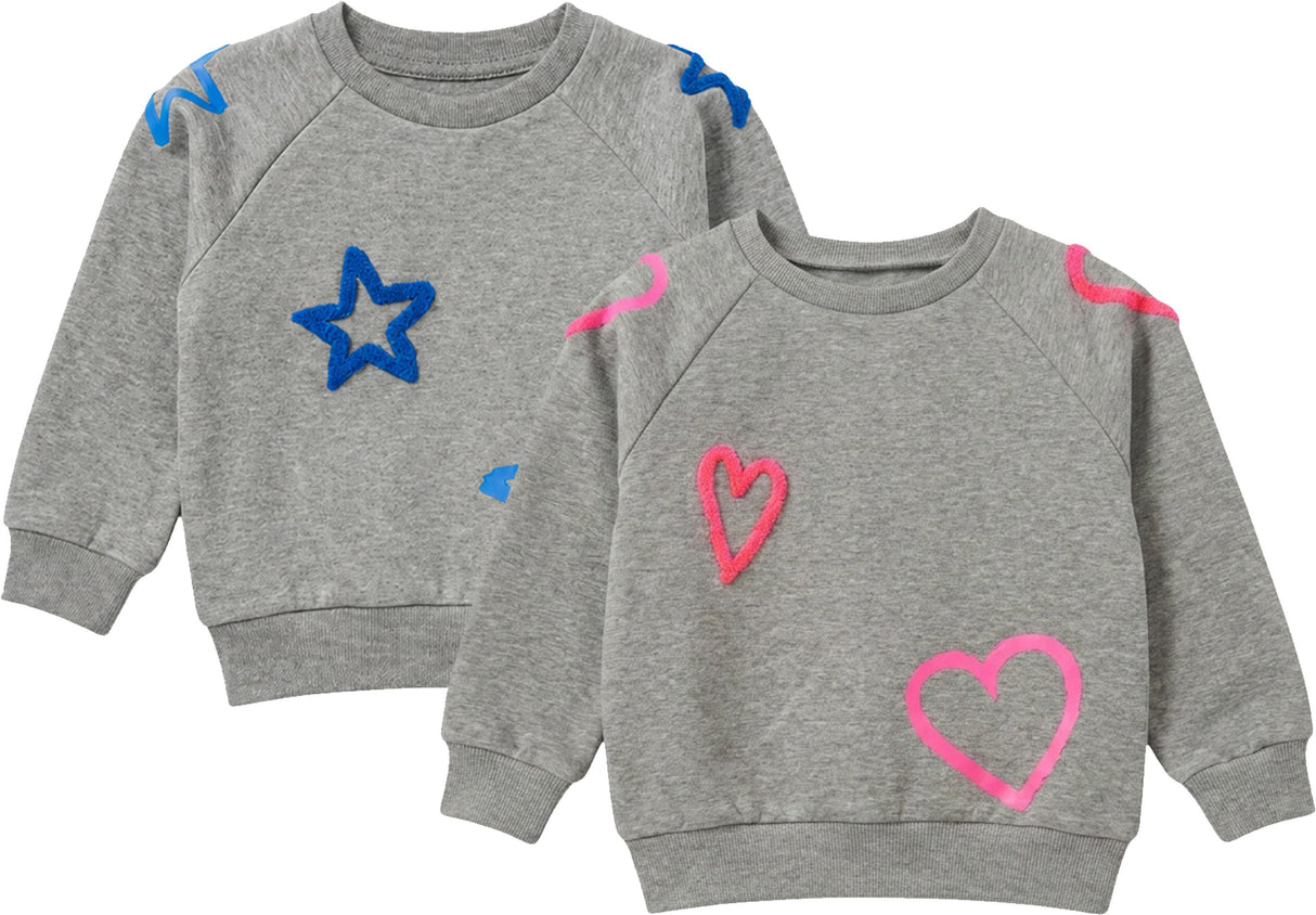 FYI Boys Girls Stars/Hearts Sweatshirt - WB6CP7463 FYI Boys Girls Stars/Hearts Sweatshirt - WB6CP7463