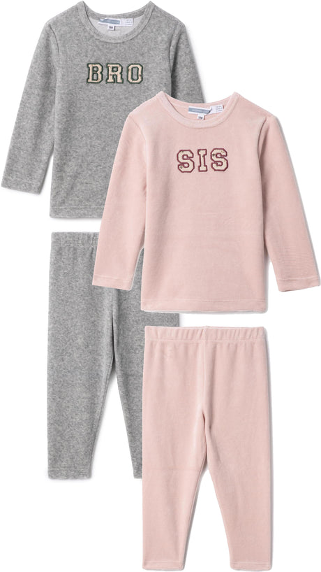 Whipped Cocoa Boys Girls Bro Sis Velour Pajamas - WB5CY2811E Whipped Cocoa Boys Girls Bro Sis Velour Pajamas - WB5CY2811E