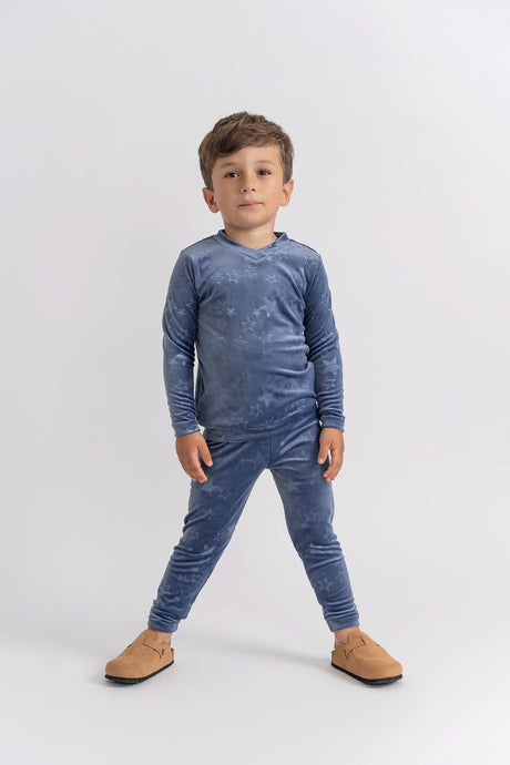 Whipped Cocoa Boys Girls Embossed Stars Velour Pajamas - WB5CY2837E Whipped Cocoa Boys Girls Embossed Stars Velour Pajamas - WB5CY2837E