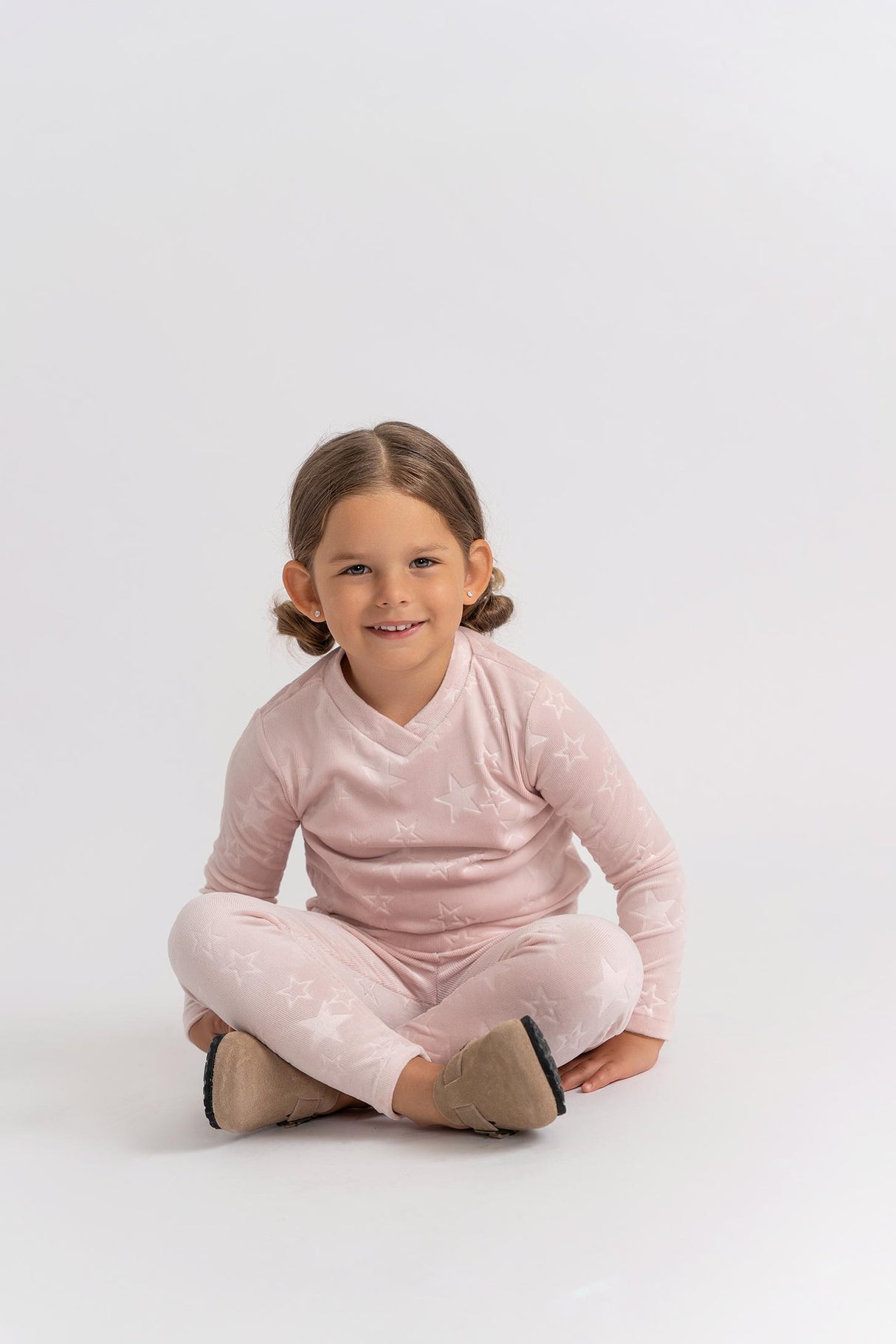 Whipped Cocoa Boys Girls Embossed Stars Velour Pajamas - WB5CY2837E Whipped Cocoa Boys Girls Embossed Stars Velour Pajamas - WB5CY2837E
