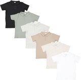 Lil Legs Ribbed Fashion Collection Boys Short Sleeve Polo Shirt