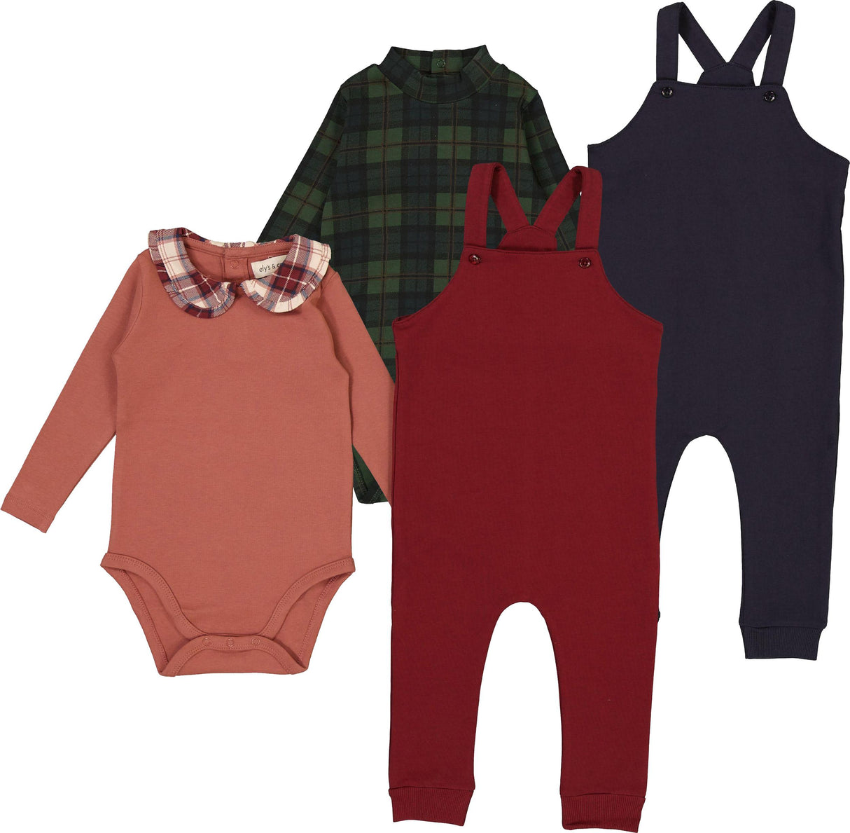 Ely's & Co Baby Boys Girls Scottish Overall Outfit - AW26-0064-0066-BO Ely's & Co Baby Boys Girls Scottish Overall Outfit - AW26-0064-0066-BO