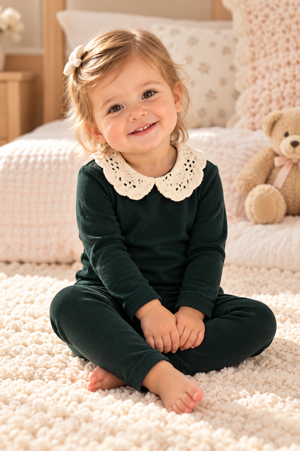 Bonjoy Girls Cotton Pajamas - BP26008P-Girls Bonjoy Girls Cotton Pajamas - BP26008P-Girls
