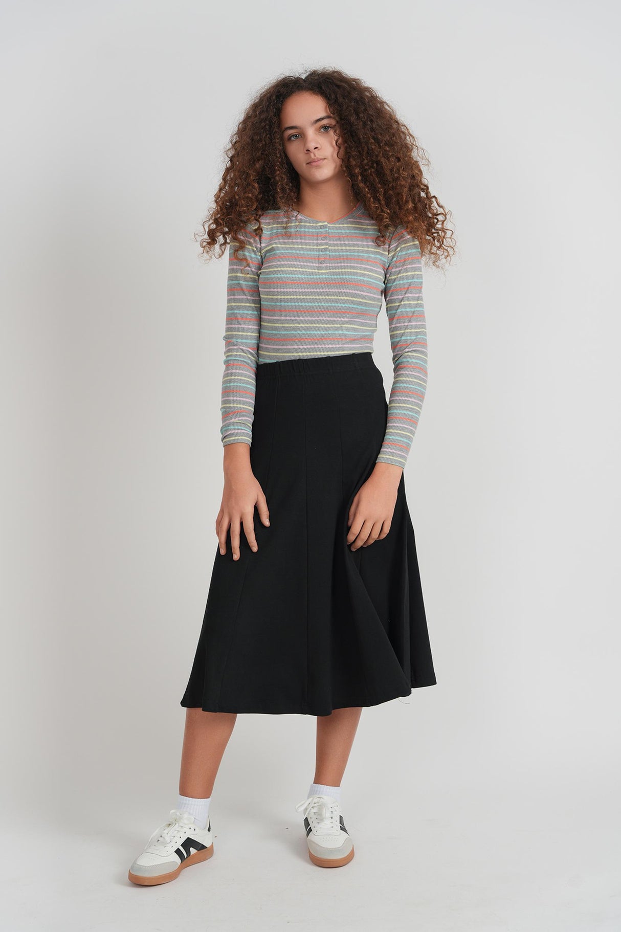 FYI Girls Waffle Henley Long Sleeve T-shirt - SB6CP7341A FYI Girls Waffle Henley Long Sleeve T-shirt - SB6CP7341A