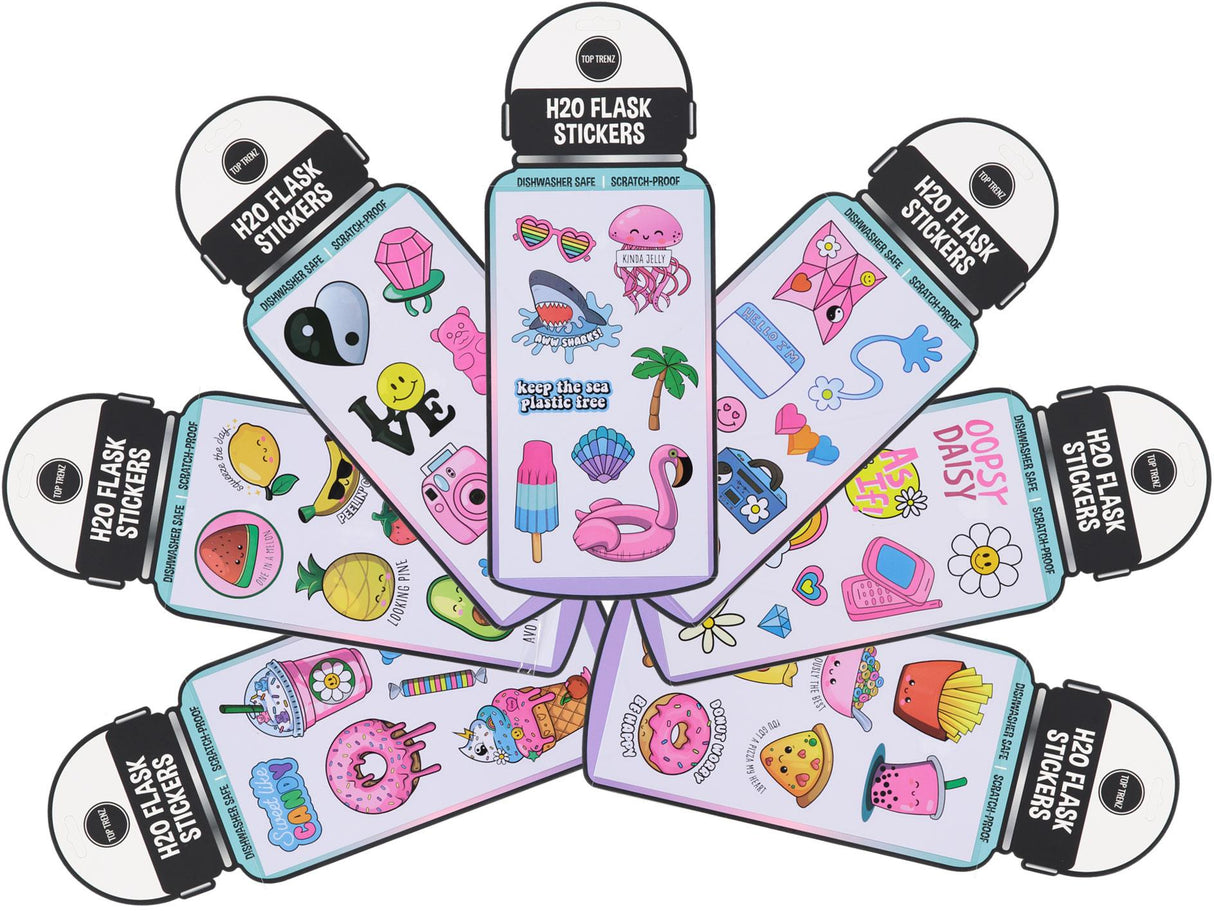 Top Trenz Waterproof Flask Sticker Pack - stick2-Hydro Top Trenz Waterproof Flask Sticker Pack - stick2-Hydro