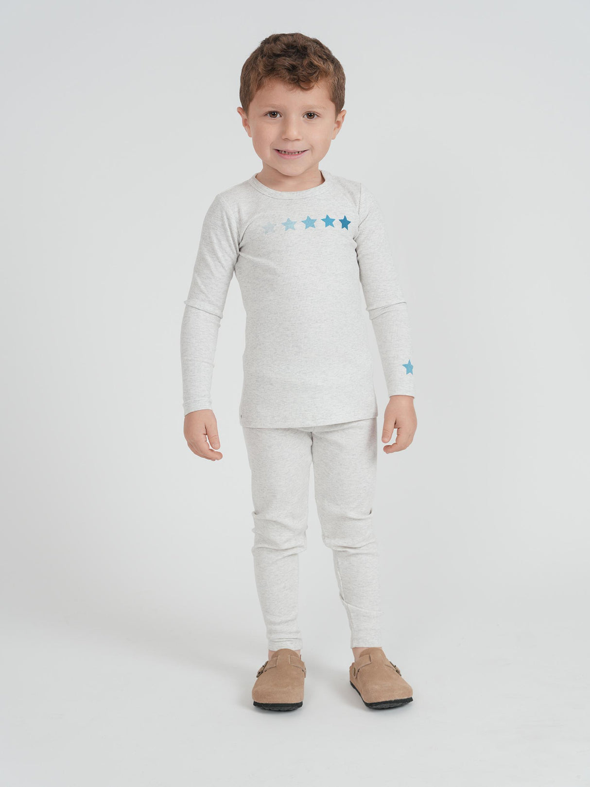 MOCHA Boys Girls Stars/Hearts Print Cotton Pajamas - SB6CP7347EB MOCHA Boys Girls Stars/Hearts Print Cotton Pajamas - SB6CP7347EB