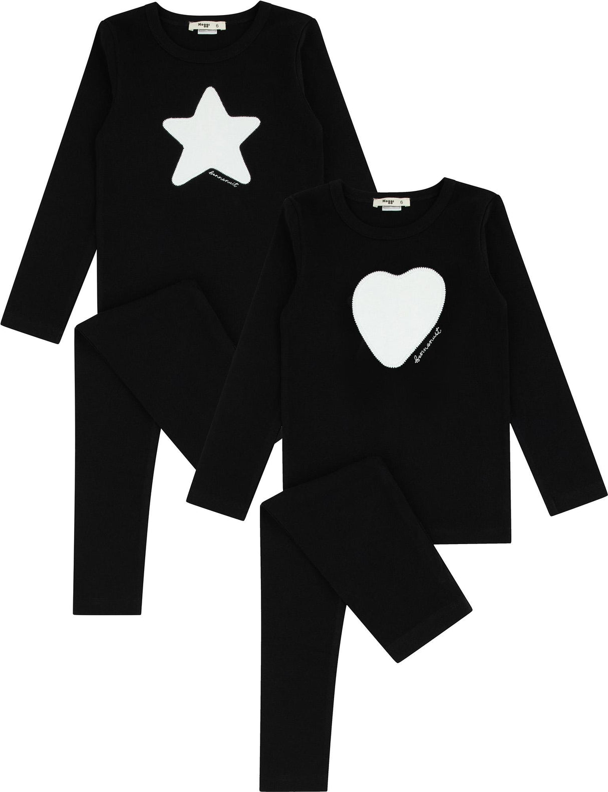 Noggi Boys Girls Bamboo Cotton Heart/Star Pajamas - 216013 Noggi Boys Girls Bamboo Cotton Heart/Star Pajamas - 216013