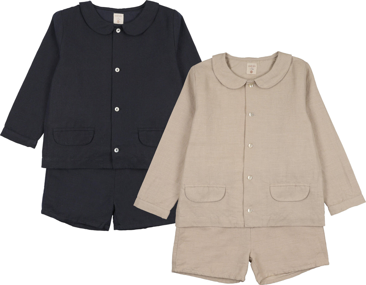 Analogie by Lil Legs Embroidered Linen Collection Boys Suit Outfit - SLST Analogie by Lil Legs Embroidered Linen Collection Boys Suit Outfit - SLST