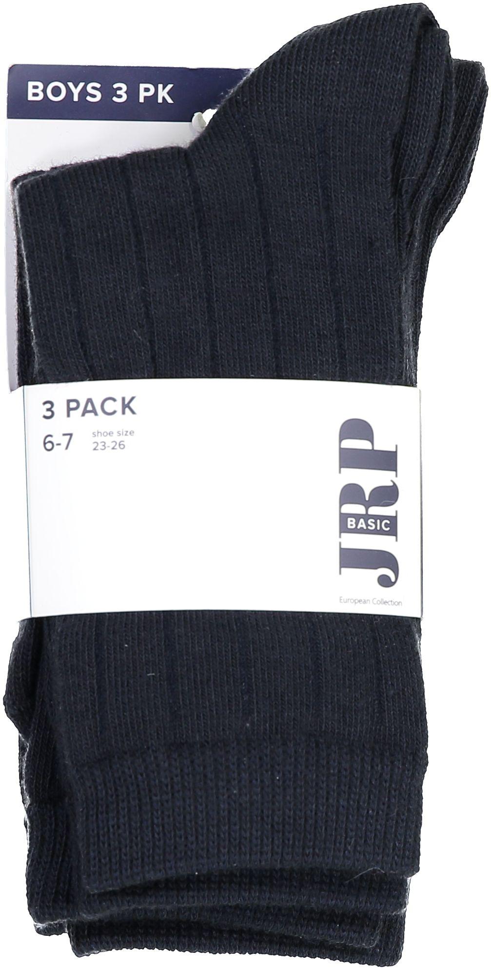 JRP Boys Midcalf Wide Ribbed Dress Socks 3 Pack - M3WRIB JRP Boys Midcalf Wide Ribbed Dress Socks 3 Pack - M3WRIB