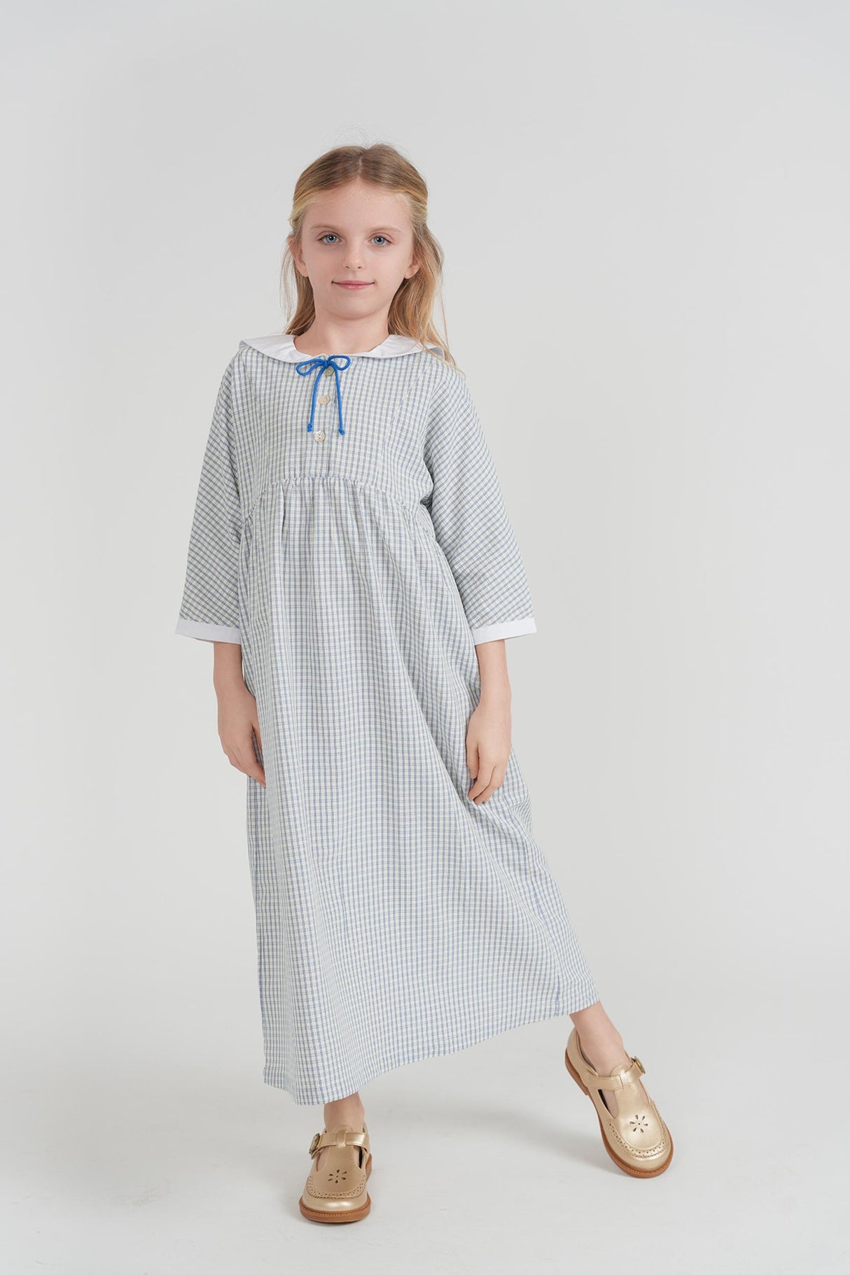 Lola Girls Sailor Collar Maxi Robe - SB6CP7411 Lola Girls Sailor Collar Maxi Robe - SB6CP7411
