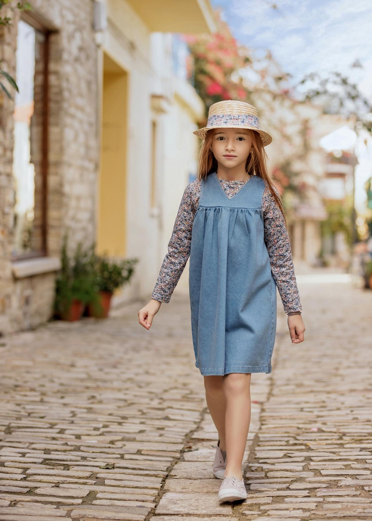 Kai x Kelly Girls Denim Jumper - F26482 Kai x Kelly Girls Denim Jumper - F26482