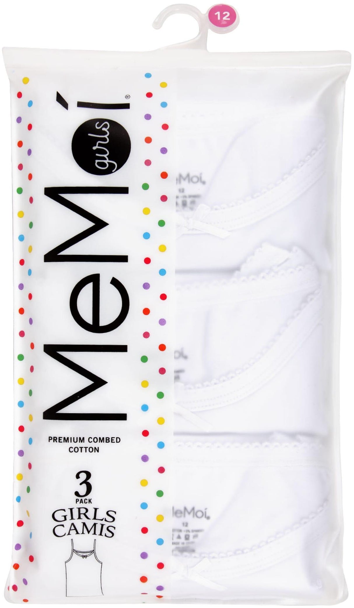 Memoi Girls Cami 3 Pack - MKU1023 Memoi Girls Cami 3 Pack - MKU1023