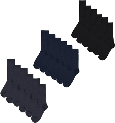JRP Boys Midcalf Ribbed Socks 3 Pack - M3RIB