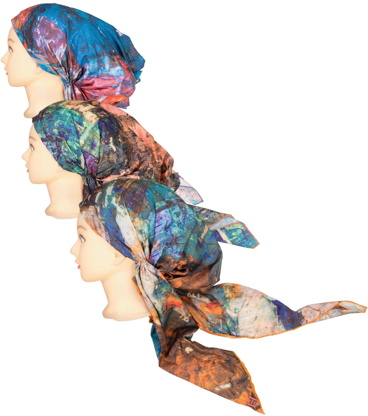 Lizi Painted Ember Pre-tied Tichel - IBC-BX-2516 Lizi Painted Ember Pre-tied Tichel - IBC-BX-2516